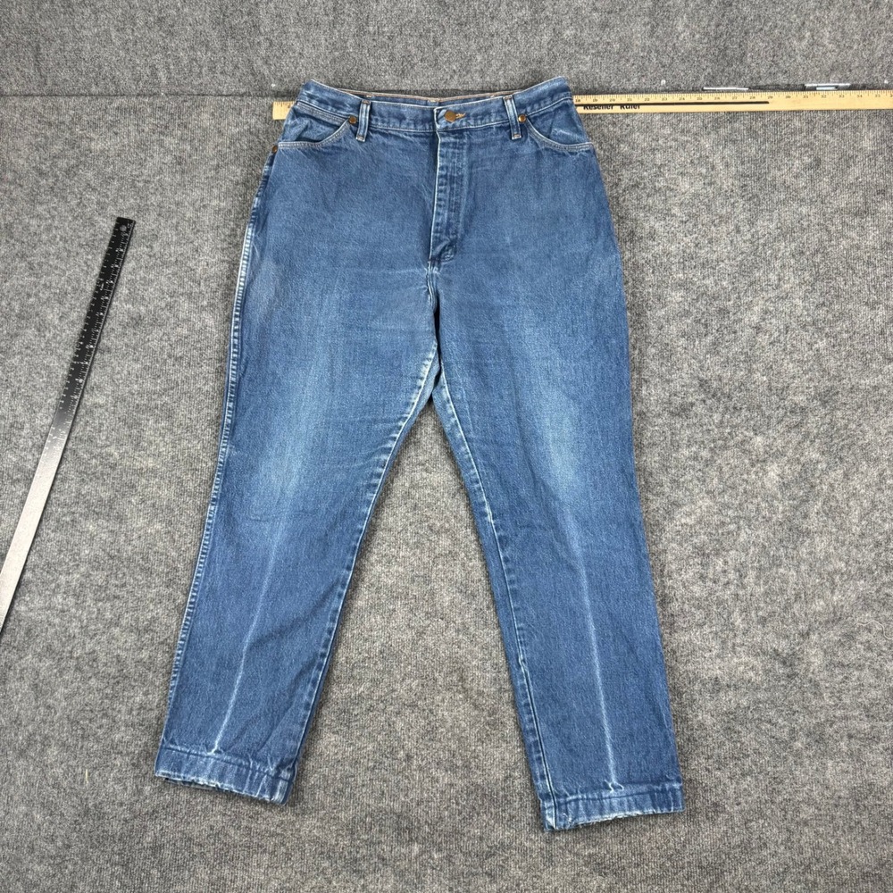 Wrangler Jeans Womens Size 17/18 Blue High Waisted Straight Leg Vintage USA Made